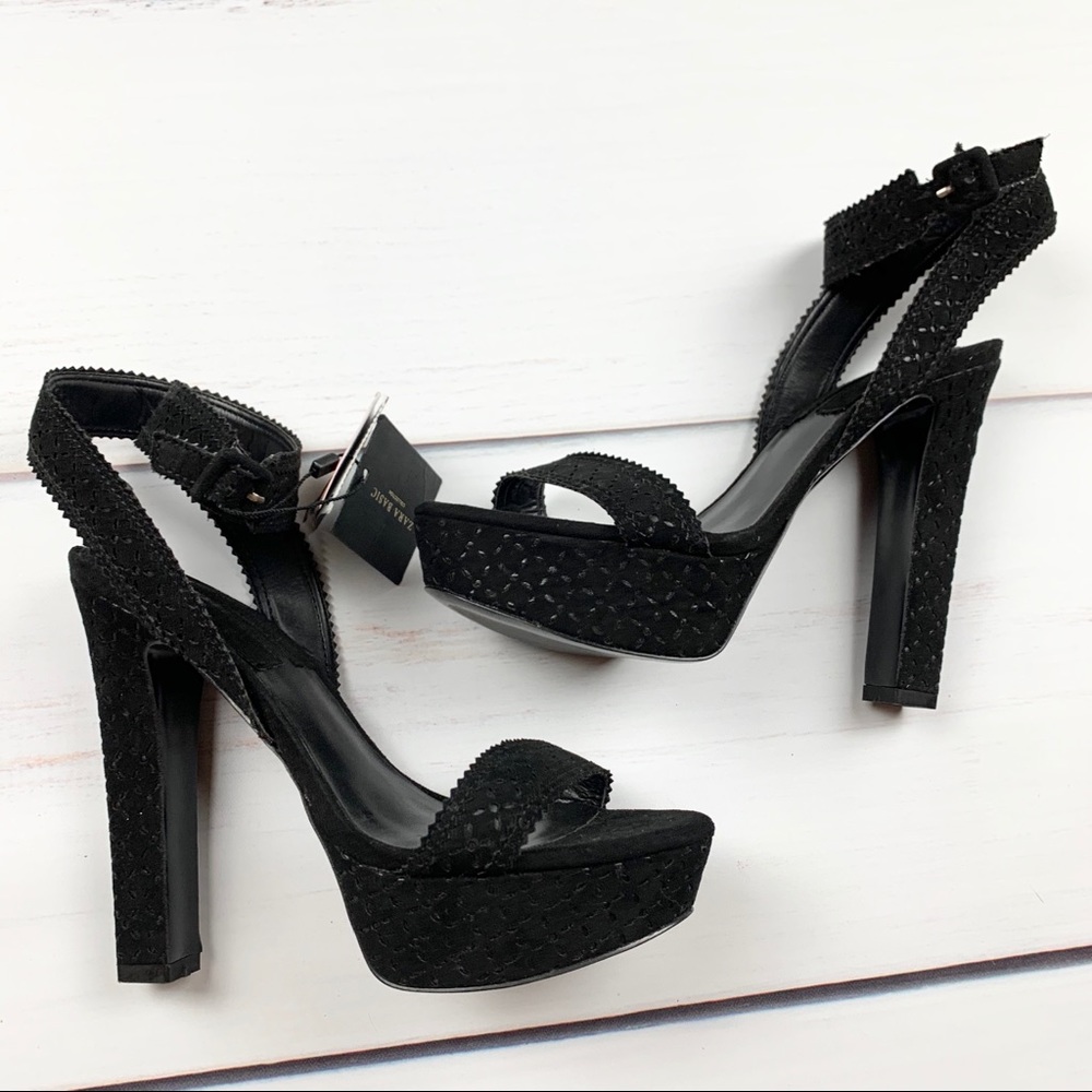 NWT Zara Platform Cutout Heels